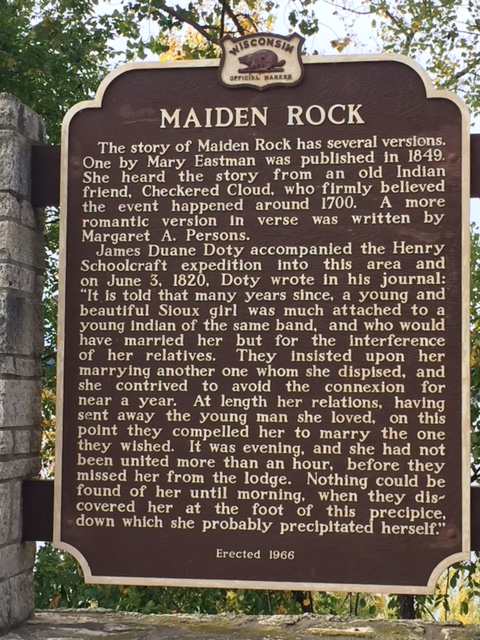 Wisconsin Maiden Rock Historical Marker